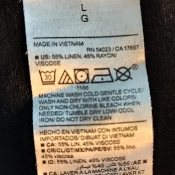 Cotton Linen Elastic Waist harem yoga pants - Picture 9 of 9